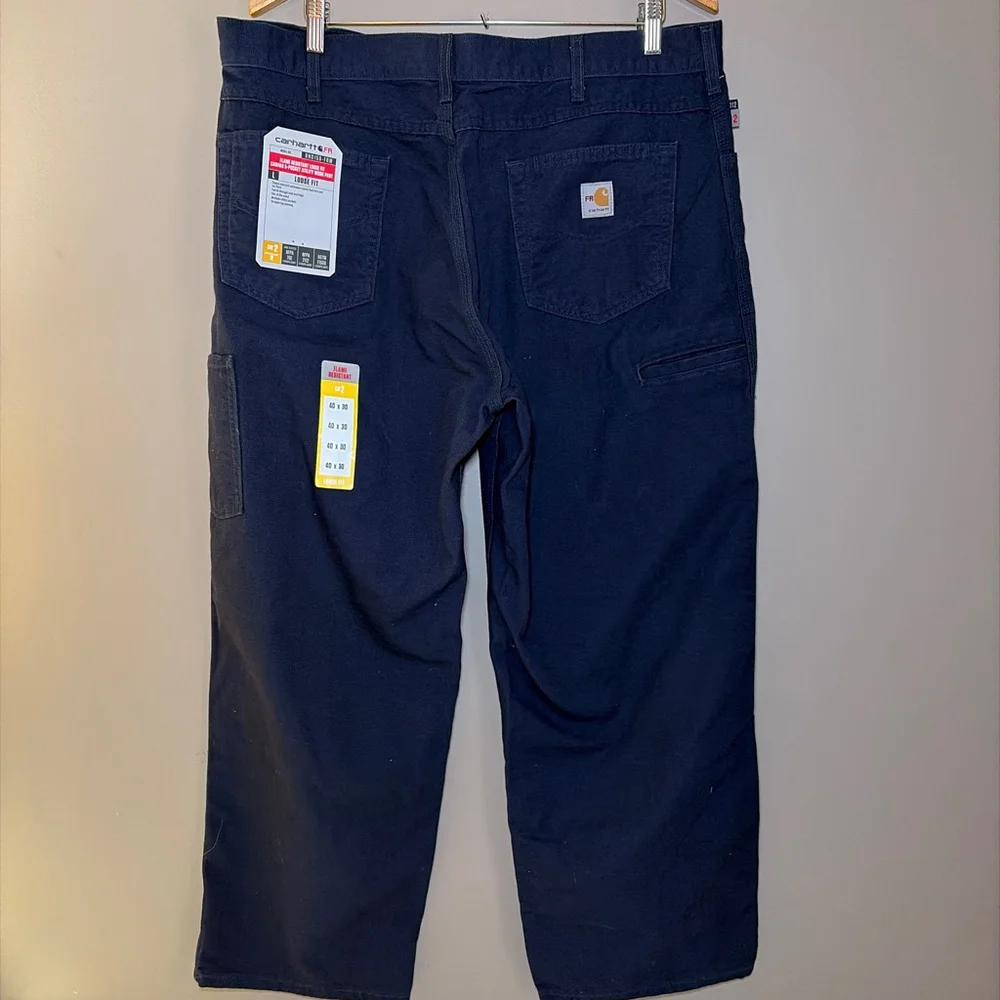 Carhartt FLAME-RESISTANT Loose Fit Canvas 5-Pocket Utility work PANT 40 NWT